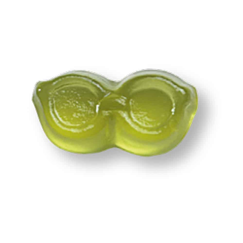 Werbe-Fruchtgummi Tütchen mit Fruchtgummi in Brillenform
