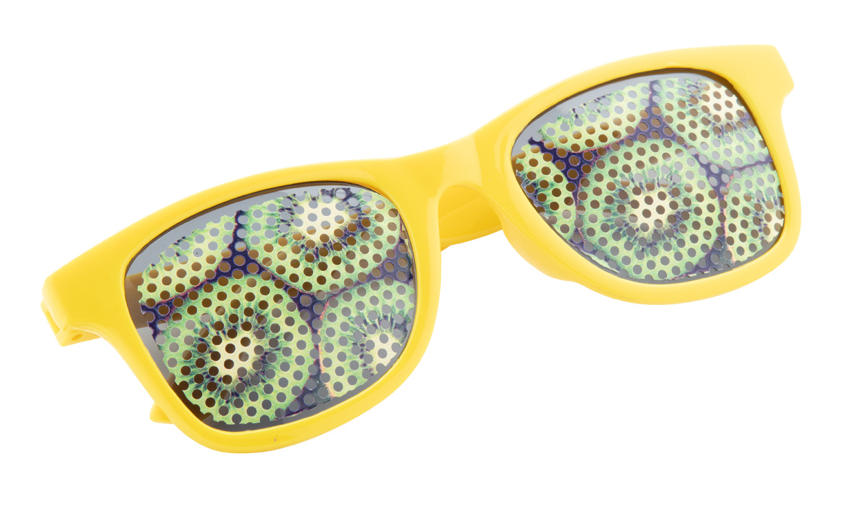 Werbesonnenbrille mit Gläserbedruckung im Lochraster - Nonvision