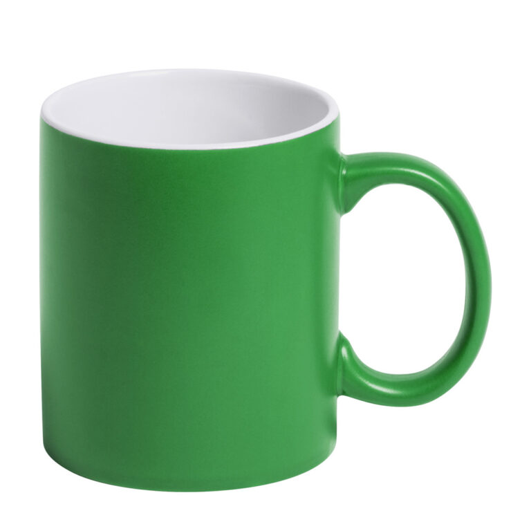grüne Tasse gravieren lassen