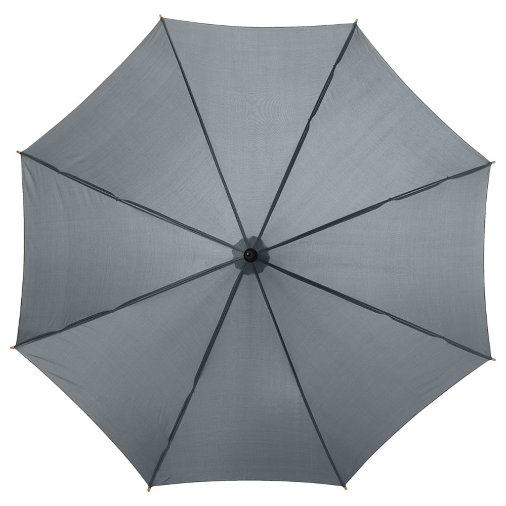 Regenschirm mit Holzgriff grau