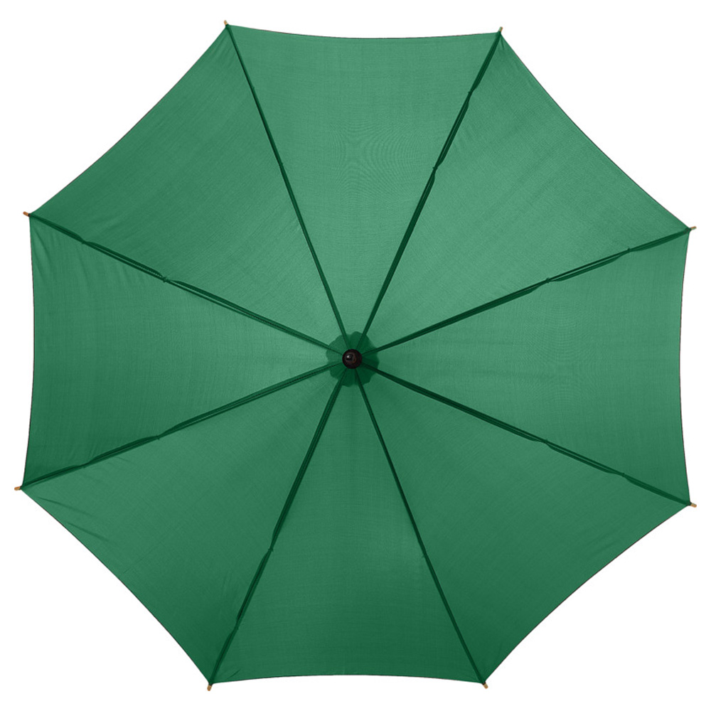Regenschirm mit Holzgriff grün