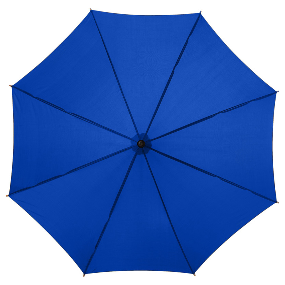 Regenschirm mit Holzgriff royal blau