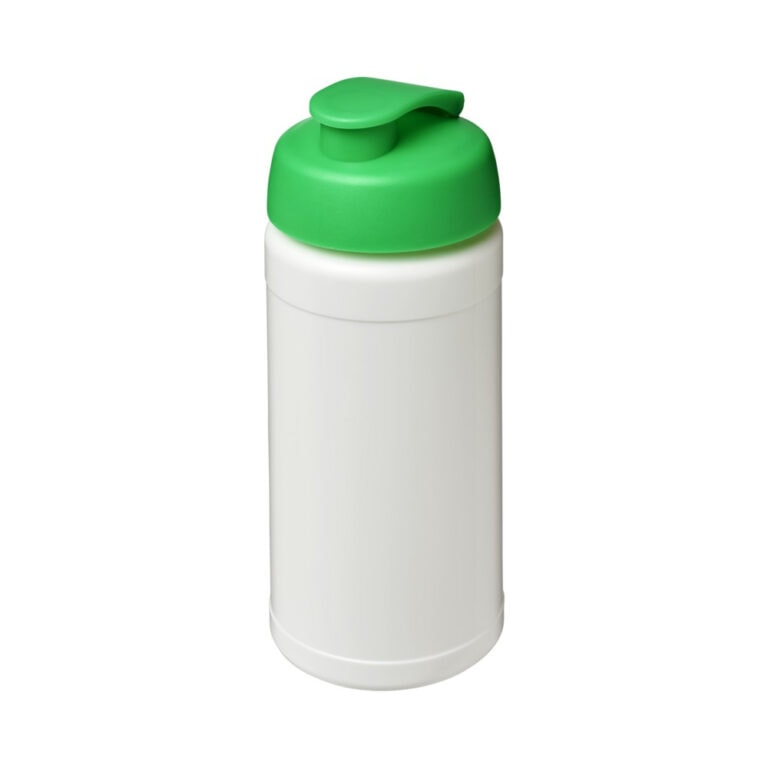 Sportflasche baseline 500 Klappdeckel weiss-grün