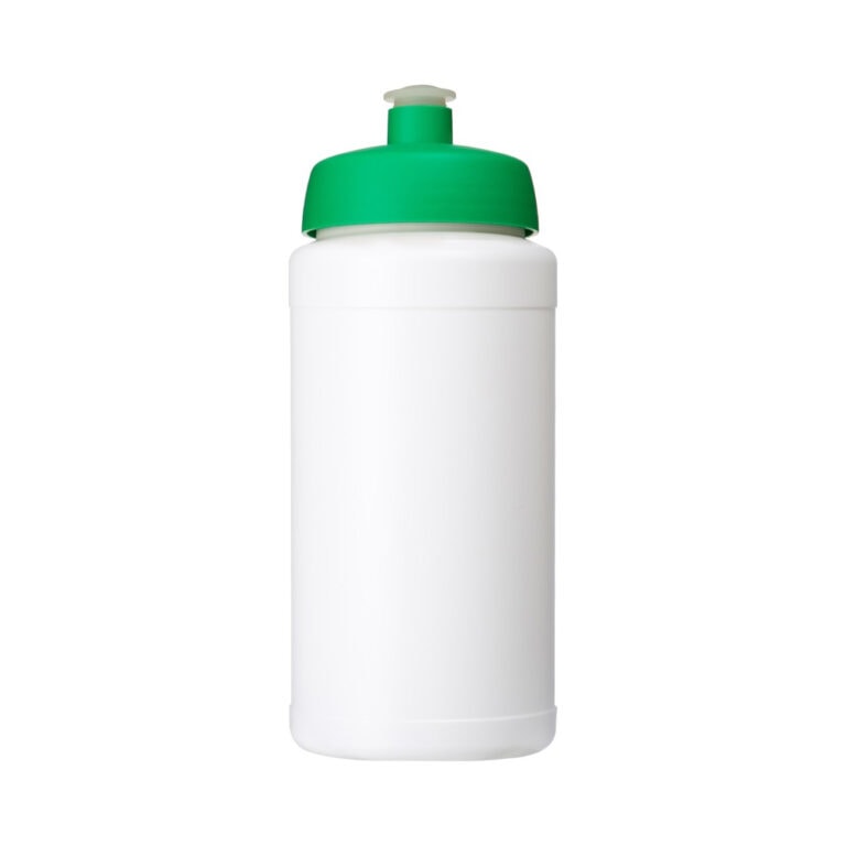 Trinkflasche Baseline 500ml weiss-grün