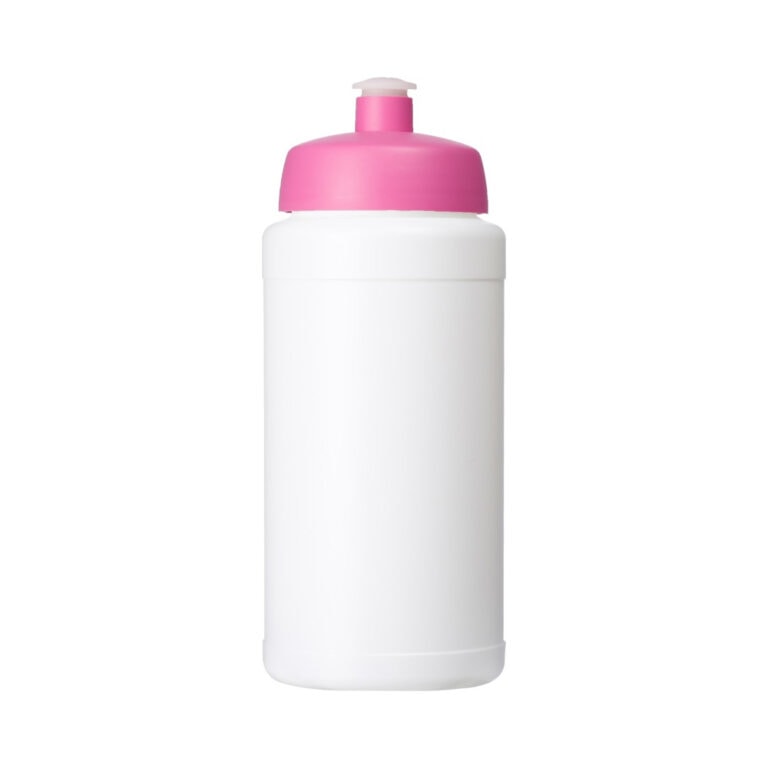 Trinkflasche Baseline 500ml weiss-rosa