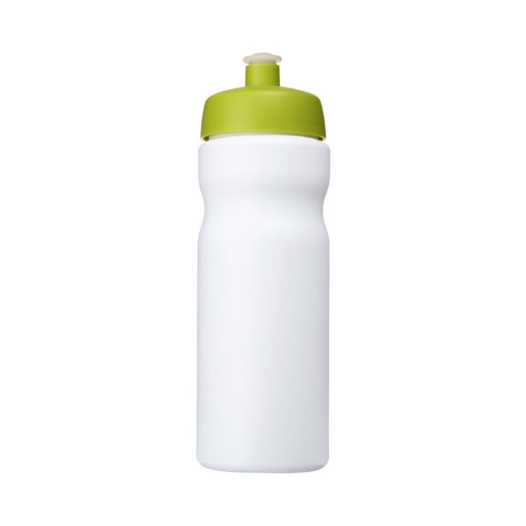 Trinkflasche Baseline 650 weiß-lime