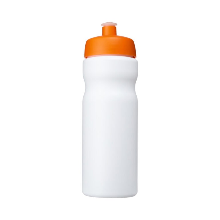 Trinkflasche Baseline 650 weiß-orange