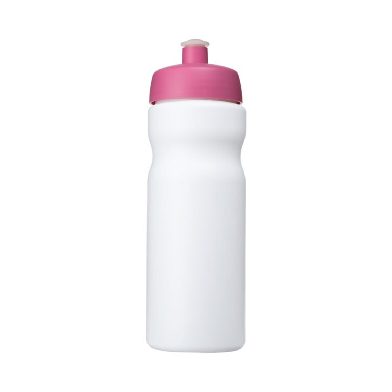 Trinkflasche Baseline 650 weiß-rosa