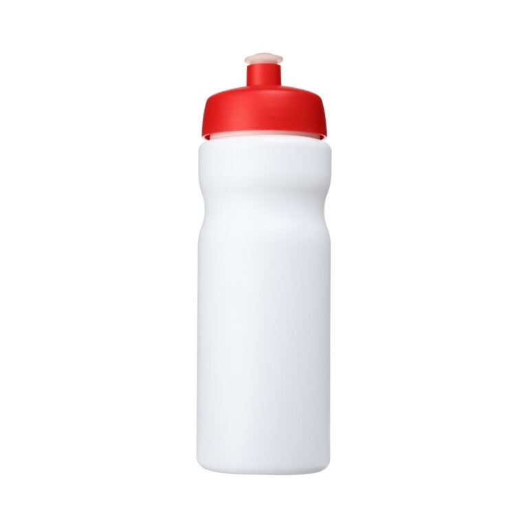 Trinkflasche Baseline 650 weiß-rot