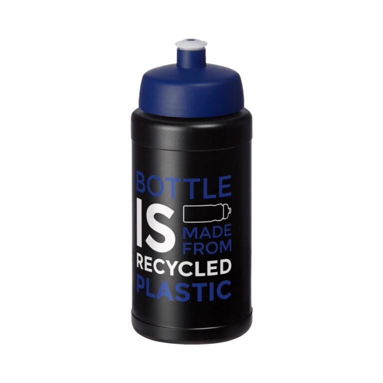 recycelte Sportflasche - blau bedrucken