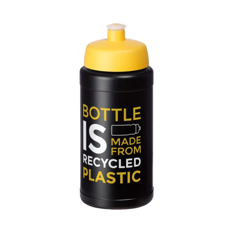 recycelte Sportflasche - gelb bedrucken