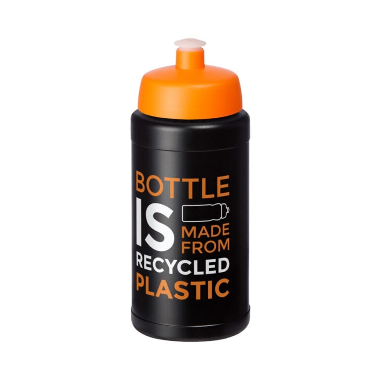 recycelte Sportflasche - orange bedrucken