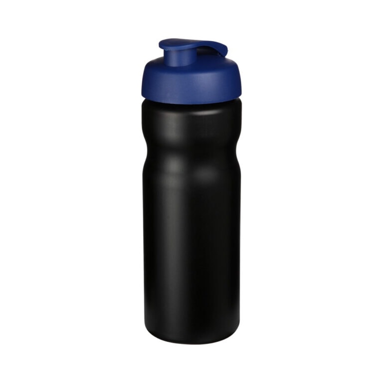 Trinkflasche Baseline 650 klappdeckel schwarz-blau