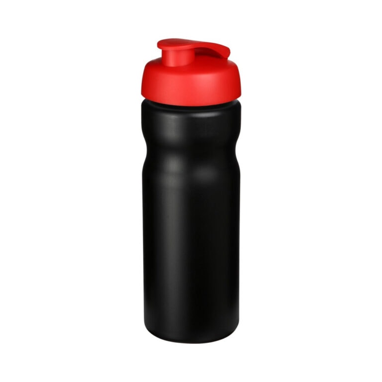Trinkflasche Baseline 650 klappdeckel schwarz-rot