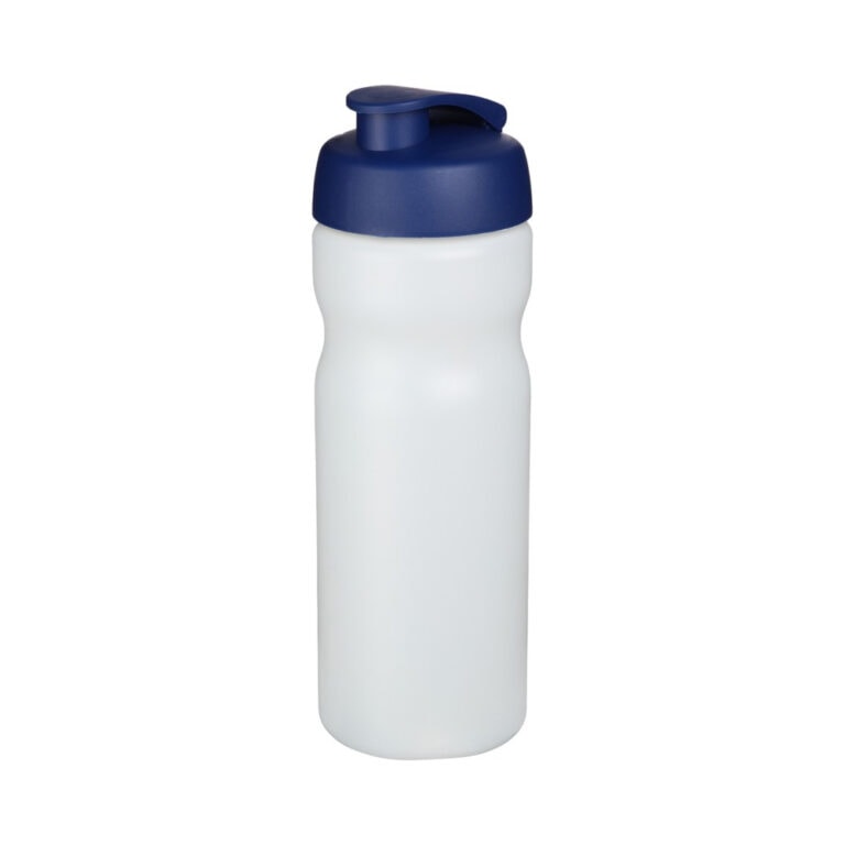 Trinkflasche Baseline 650 klappdeckel transparent-blau