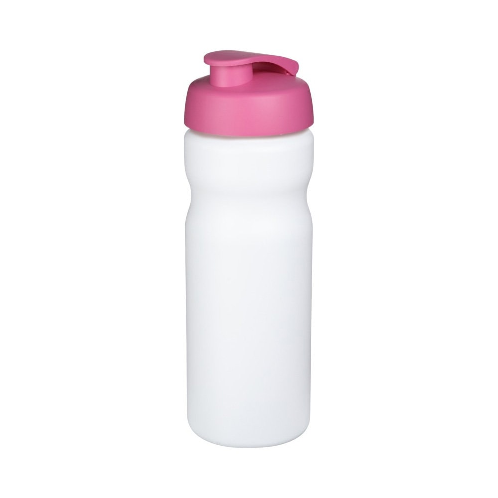 Trinkflasche Baseline 650 klappdeckel weiss-pink