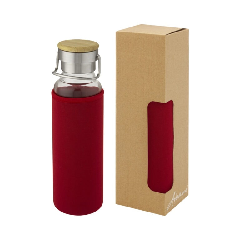 Glasflasche Thor rot Verpackung